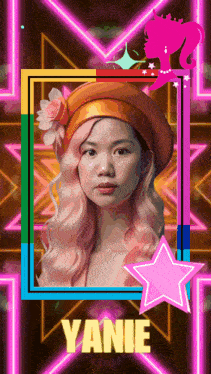 a picture of a girl with the name yanie