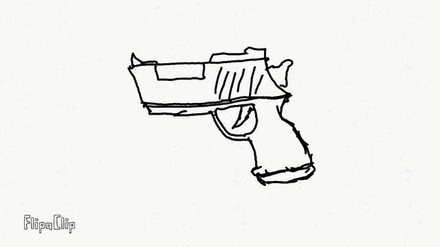 a black and white drawing with the word flipa clip on the bottom right