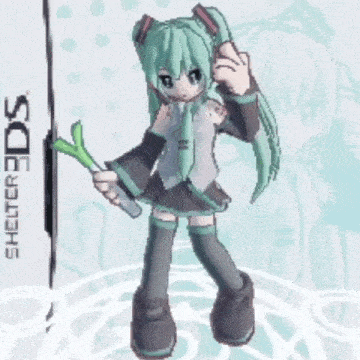 a cartoon of hatsune miku on a shelter 3ds