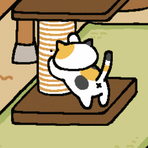 a calico cat is sitting on a cat tree