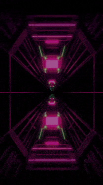 a microphone stands in front of a triangle shaped tunnel with the word talk in the background