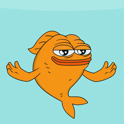 a cartoon of a fish with arms and legs