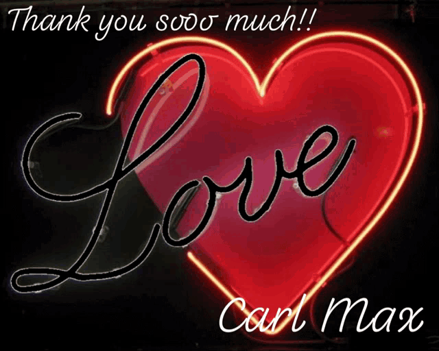 a neon heart that says love on it