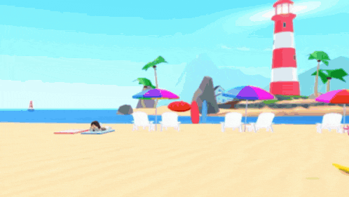the word degree is displayed on a beach with a lighthouse in the background