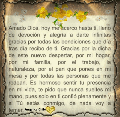 a piece of paper that says amado dios hoy me cerco hasta ti