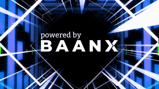 powered by baanx is written in white on a dark background