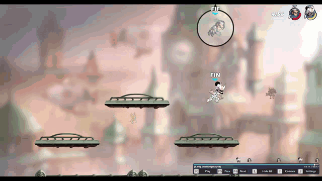 a screenshot of a video game with the word fin on the bottom