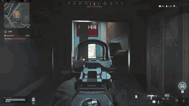a screenshot of a video game with the number 14 on the wall