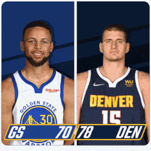 golden state warriors player stephen curry and denver nuggets player nikola nzuric