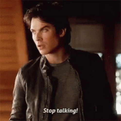 Vampire Diaries Stop Talking GIF - Vampire Diaries Stop Talking Shh GIFs