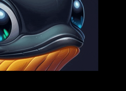 a close up of a frog 's face with a dark background