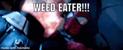 Spiderman Weed Eater Meme Epic GIF - Spiderman Weed Eater Meme Epic GIFs