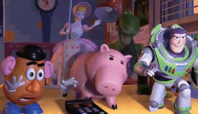 Toy Story Hamm GIF - Toy Story Hamm Changing Channel GIFs