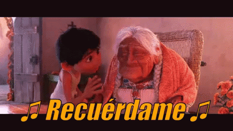 Miguel Dándole Un Beso A Abuela Coco GIF - Recuerdame Coco Miguel GIFs