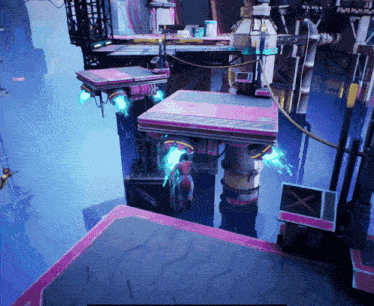 a video game scene with a sign that says " x "