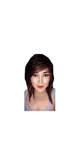 a painting of a woman 's face with a light coming out of it