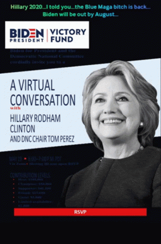 Hillary Clinton Blue Maga Is Back GIF - Hillary Clinton Blue Maga Is Back Virtual Conversation GIFs