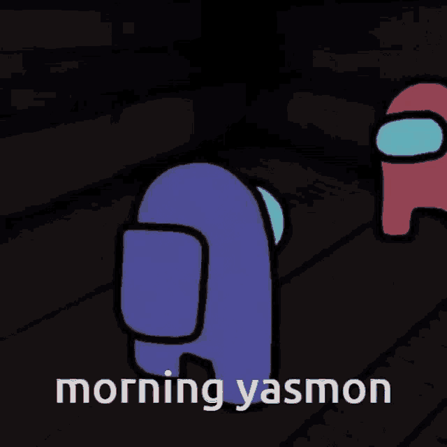 a cartoon of two faces with the words morning yasmon