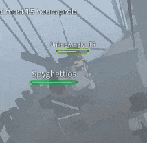 a screenshot of a video game with the name spyghettios on the screen