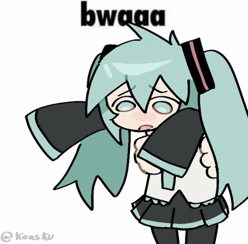 a drawing of a girl with the word bwaa written on it
