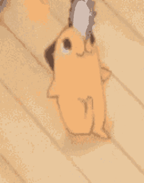 a close up of a cartoon character 's butt with a mustache .
