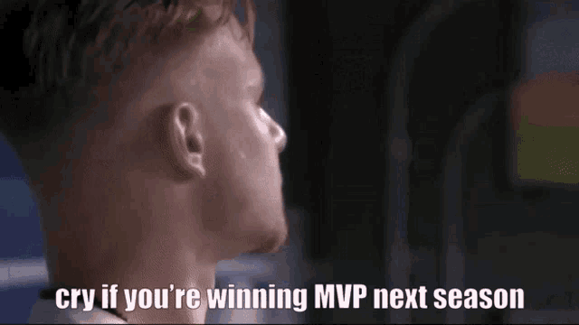 a man is talking about winning mvp next season