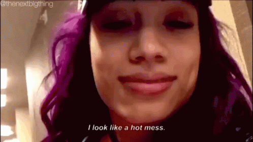 Sasha Banks Look Like A Hot Mess GIF - Sasha Banks Look Like A Hot Mess Mercedes Kv GIFs