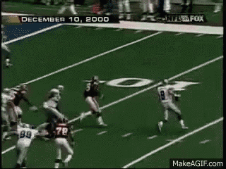 a football game is being played on december 10, 2000
