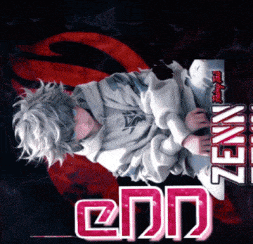a picture of a person with the name zenn written on it