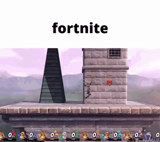 a screenshot of a video game with the word fortnite above it