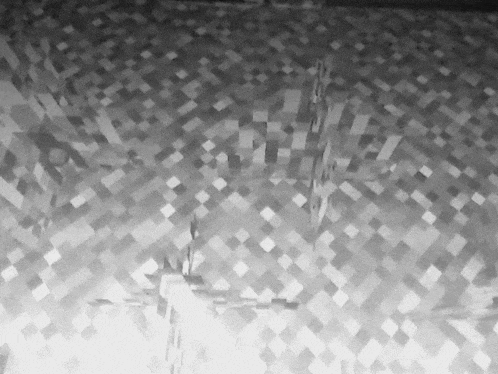 a black and white photo of a checkered pattern on a wall .