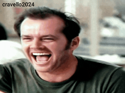 a man is laughing with the hashtag cravello2024 behind him
