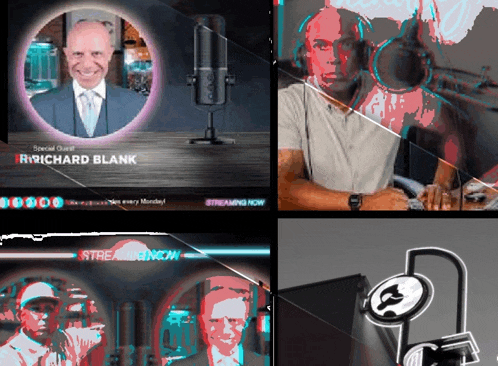 a collage of images with richard blank on the top left