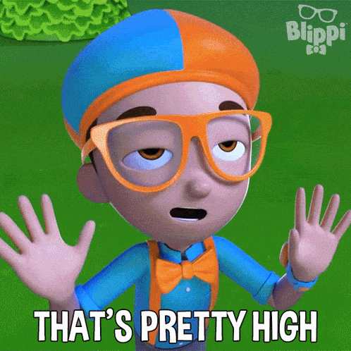 That'S Pretty High Blippi GIF - That'S Pretty High Blippi Blippi Wonders - Educational Cartoons For Kids GIFs