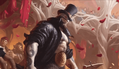 a painting of a man in a top hat with a beard