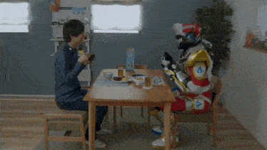 a robot with a display on the arm that says ' x '