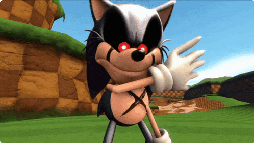 a sonic the hedgehog with a sword in his hand