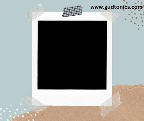 a picture of a bottle of gud toner is taped to a wall