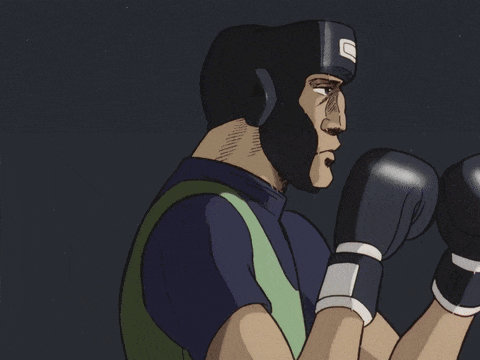 a drawing of a man wearing a helmet and gloves