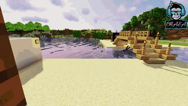 a screenshot of a video game called minecraft with a monkey on the bottom right
