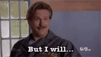 a man in a prison uniform is saying `` but i will ... ''