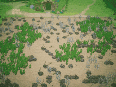 an aerial view of a coral island game