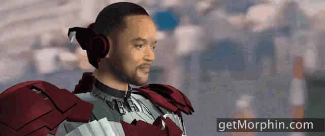 a picture of a man with headphones and the website getmorphin.com in the corner