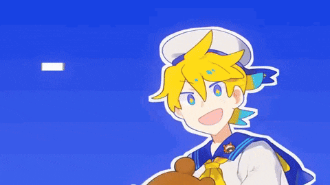 a cartoon character is holding a teddy bear and smiling