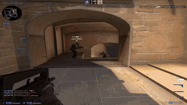 a screenshot of a video game shows a player with the number 5 on their head