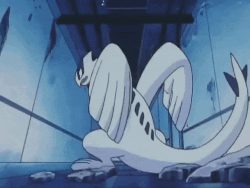 a cartoon shark is laying on the floor in a room .