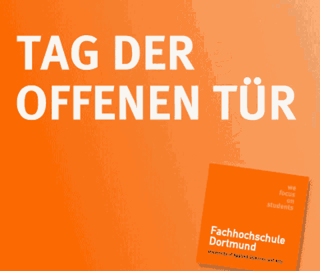 a flyer for the fachhochschule dortmund university of applied sciences