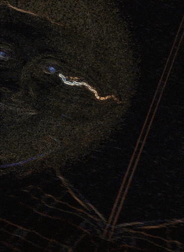 a drawing of a man with a flame coming out of his mouth