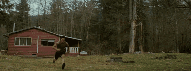 a person in a wolf costume jumping in the air