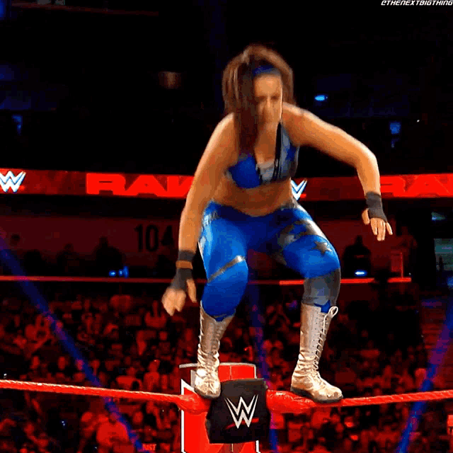 Bayley Diving Elbow Drop GIF